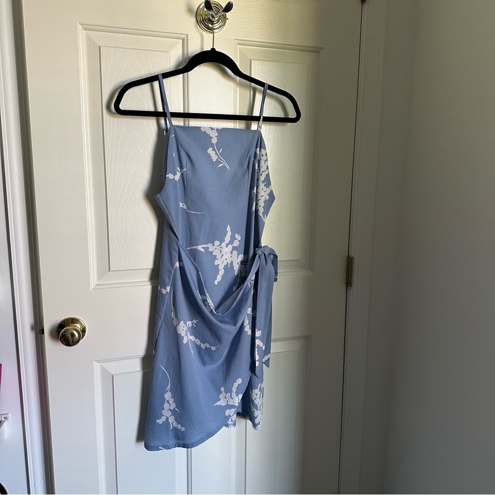 SHEIN Blue Wrap Dress